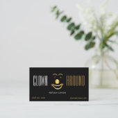 Gold Classy Clown Logo Visitekaartje (Staand voorkant)