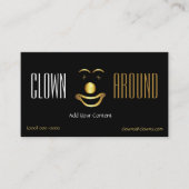Gold Classy Clown Logo Visitekaartje (Voorkant)