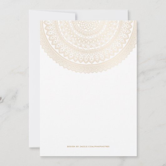 Gold Classy Mandala Black Save the Date White Kaar (Achterkant)