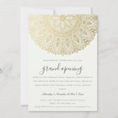 Gold Classy  Mandala Grand Opening Invite Bedankkaart (Voorkant)