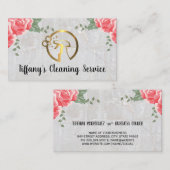 Gold Cleaning Spray | Rozen van marmer | Maid Visitekaartje (Voorkant / Achterkant)