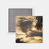 Gold Clouded Sunrise Magnet (Voorkant / Achterkant)
