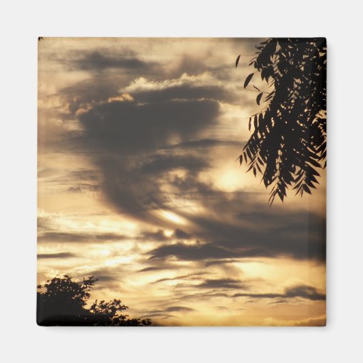 Gold Clouded Sunrise Magnet (Voorkant)