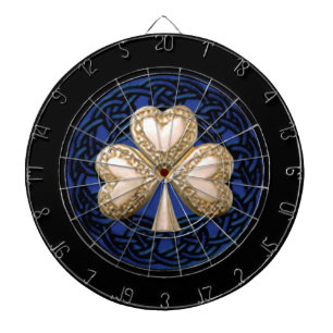 Gold Clover Celtic Knots Dart Board Dartbord