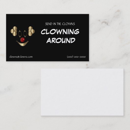 Gold Clown Logos Sjablonen Visitekaartje (Voorkant / Achterkant)