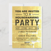 Gold Club Poster Housewarming Party Kaart (Voorkant)