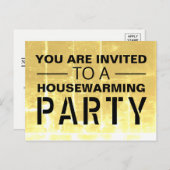 Gold Club Poster - Uitnodiging voor Housewarming P (Voorkant / Achterkant)