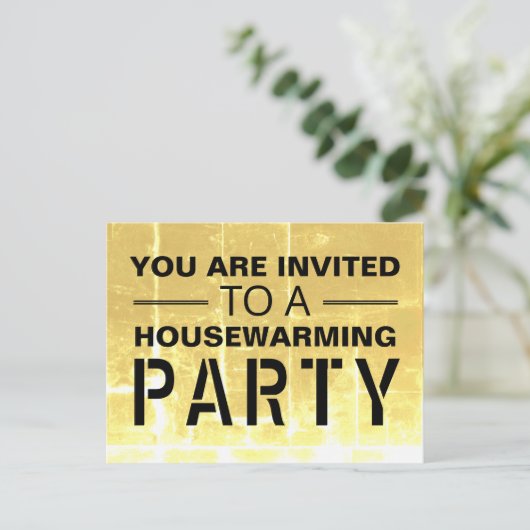 Gold Club Poster - Uitnodiging voor Housewarming P (Staand voorkant)