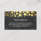 Gold Cluster | Lux Shimmer, Slate Texture Visitekaartje (Achterkant)
