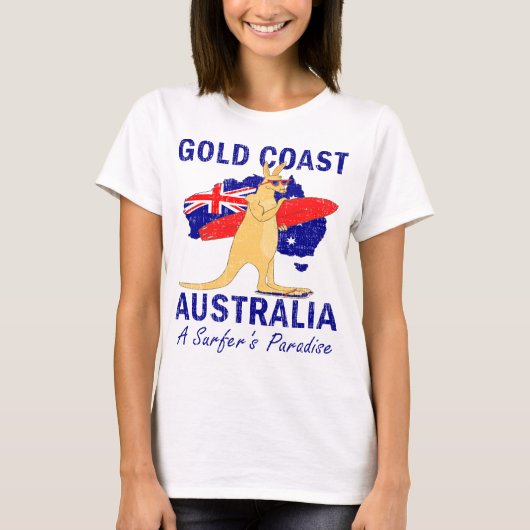 Gold Coast Australia A Surfer's Paradise T-shirt (Voorkant)