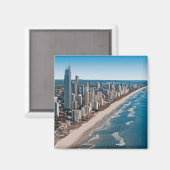 Gold Coast Australia Aerial Uitzicht Magneet (Voorkant / Achterkant)