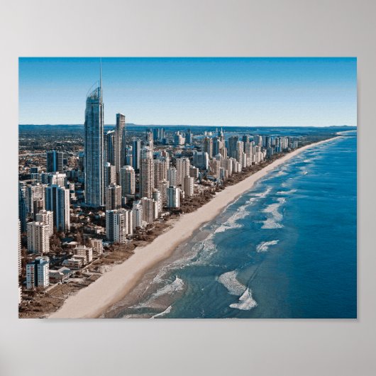 Gold Coast Australia Aerial Uitzicht Poster (Voorkant)