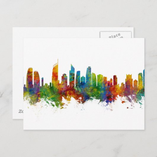 Gold Coast Australia Skyline Briefkaart (Voorkant / Achterkant)