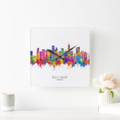 Gold Coast Australia Skyline Vierkante Klok (Huis)