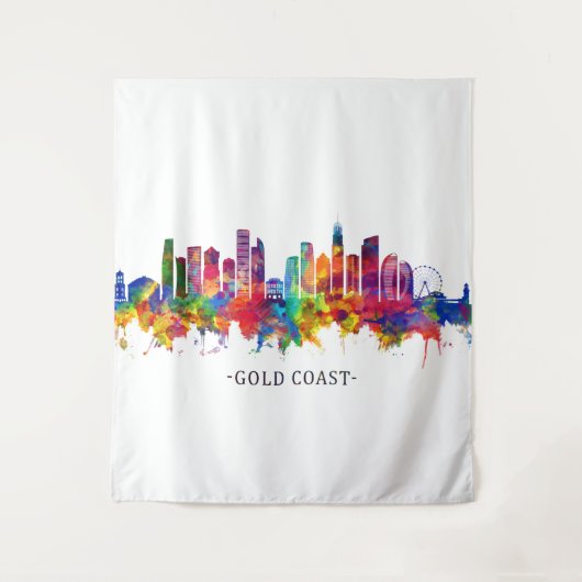 Gold Coast Australia Skyline Wandkleed (Voorkant)