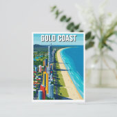 Gold Coast Australia Travel Abstract ontwerp Briefkaart (Staand voorkant)