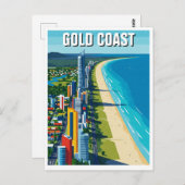Gold Coast Australia Travel Abstract ontwerp Briefkaart (Voorkant / Achterkant)
