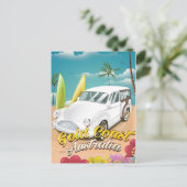 Gold Coast Australia vintage poster Briefkaart (Staand voorkant)