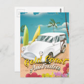 Gold Coast Australia vintage poster Briefkaart (Voorkant / Achterkant)