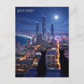 Gold Coast Australië katten bij nacht Briefkaart (Voorkant)
