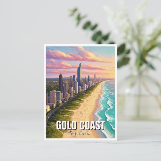 Gold Coast Australië Reizen Briefkaart (Staand voorkant)