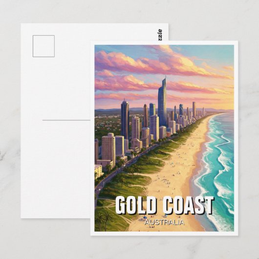 Gold Coast Australië Reizen Briefkaart (Voorkant / Achterkant)