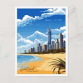 Gold Coast Australië Reizen illustratie Briefkaart (Voorkant)