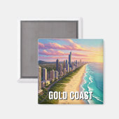 Gold Coast Australië Reizen Magneet (Voorkant / Achterkant)
