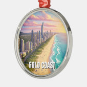 Gold Coast Australië Reizen Metalen Ornament (Links)