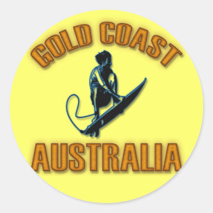 GOLD COAST AUSTRALIË RONDE STICKER