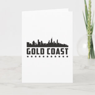 Gold Coast Australië Skyline Stadsgezicht Cadeau I Kaart