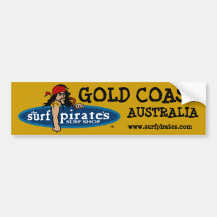 Gold Coast, Australië Surf Shop Bumpersticker