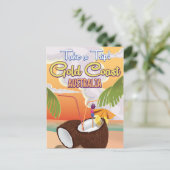 Gold Coast, Australische reisposter Briefkaart (Staand voorkant)