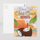 Gold Coast, Australische reisposter Briefkaart (Voorkant / Achterkant)