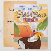 Gold Coast, Australische reisposter Kaart (Voorkant / Achterkant)