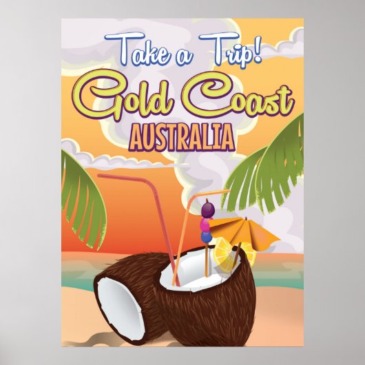 Gold Coast, Australische reisposter Poster (Voorkant)