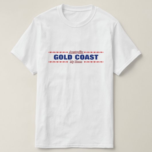 GOLD COAST - My Home - Australië; Harten T-shirt (Design voorkant)