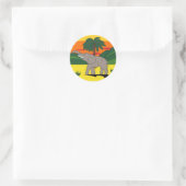 Gold Coast Olifant en Palm Tree Sticker (Tas)