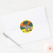 Gold Coast Olifant en Palm Tree Sticker (Envelop)