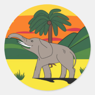 Gold Coast Olifant en Palm Tree Sticker