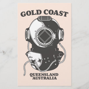 Gold Coast Queensland Australië duikend poster Briefpapier