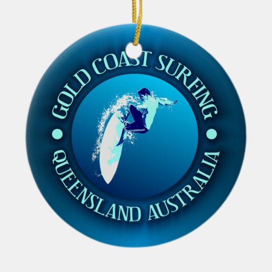 Gold Coast Surfing Keramisch Ornament (Voorkant)