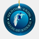 Gold Coast Surfing Keramisch Ornament (Achterkant)