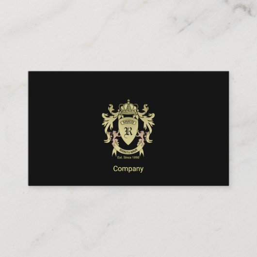 Gold Coat Of Arms Visitekaartje (Voorkant)