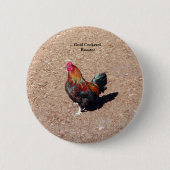 Gold Cockerel Rooster button (Voorkant)