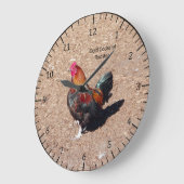 Gold Cockerel Rooster clock Grote Klok (Hoek)