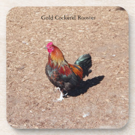 Gold Cockerel Rooster coaster Bier Onderzetter