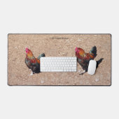 Gold Cockerel Rooster desk mat (Keyboard & Muis)