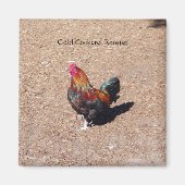 Gold Cockerel Rooster magnet (Voorkant)