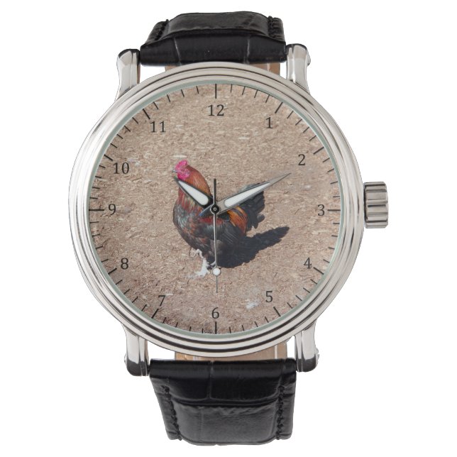 Gold Cockerel Rooster Watch Horloge (Voorkant)